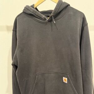 carhartt plain black hoodie